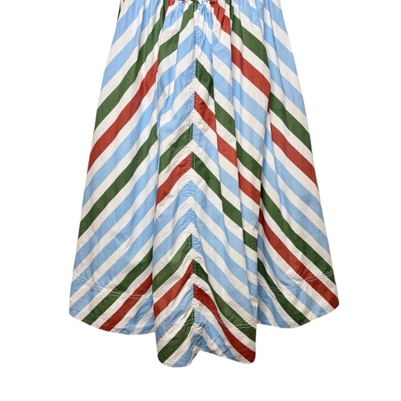 Anthropologie MAEVE Halter Striped Full Skirt Cotton Women’s Midi Dress Sz XS - Picture 15 of 15